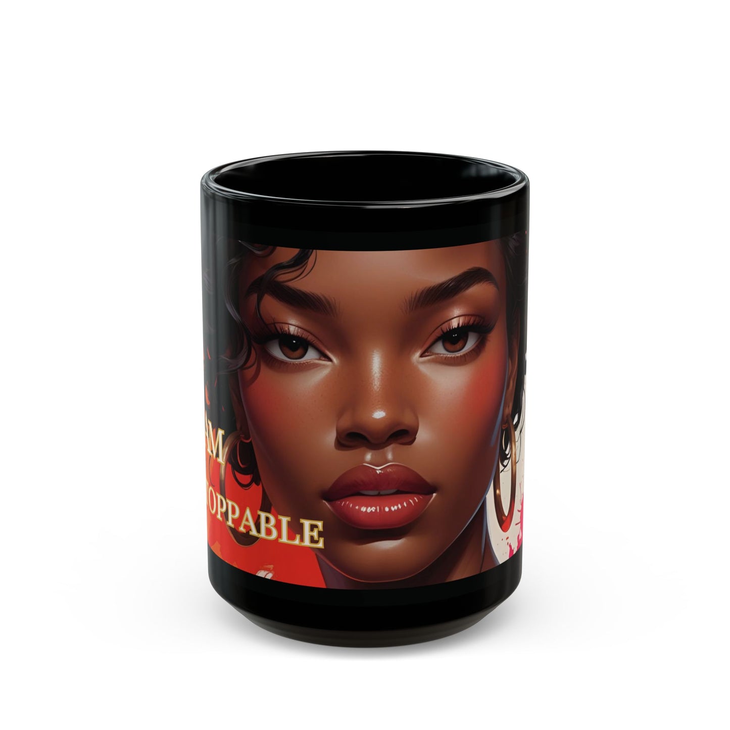 Empowered Black Queen Mug - Inspirational Gift, Coffee Mug, Art Mug, Unique Black Woman Decor, Affirmation Gift, Motivational