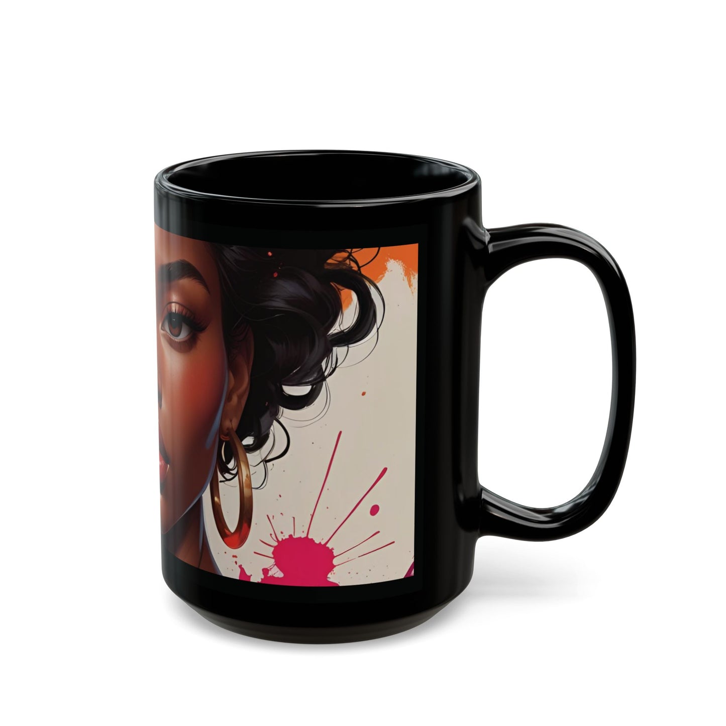 Empowered Black Queen Mug - Inspirational Gift, Coffee Mug, Art Mug, Unique Black Woman Decor, Affirmation Gift, Motivational