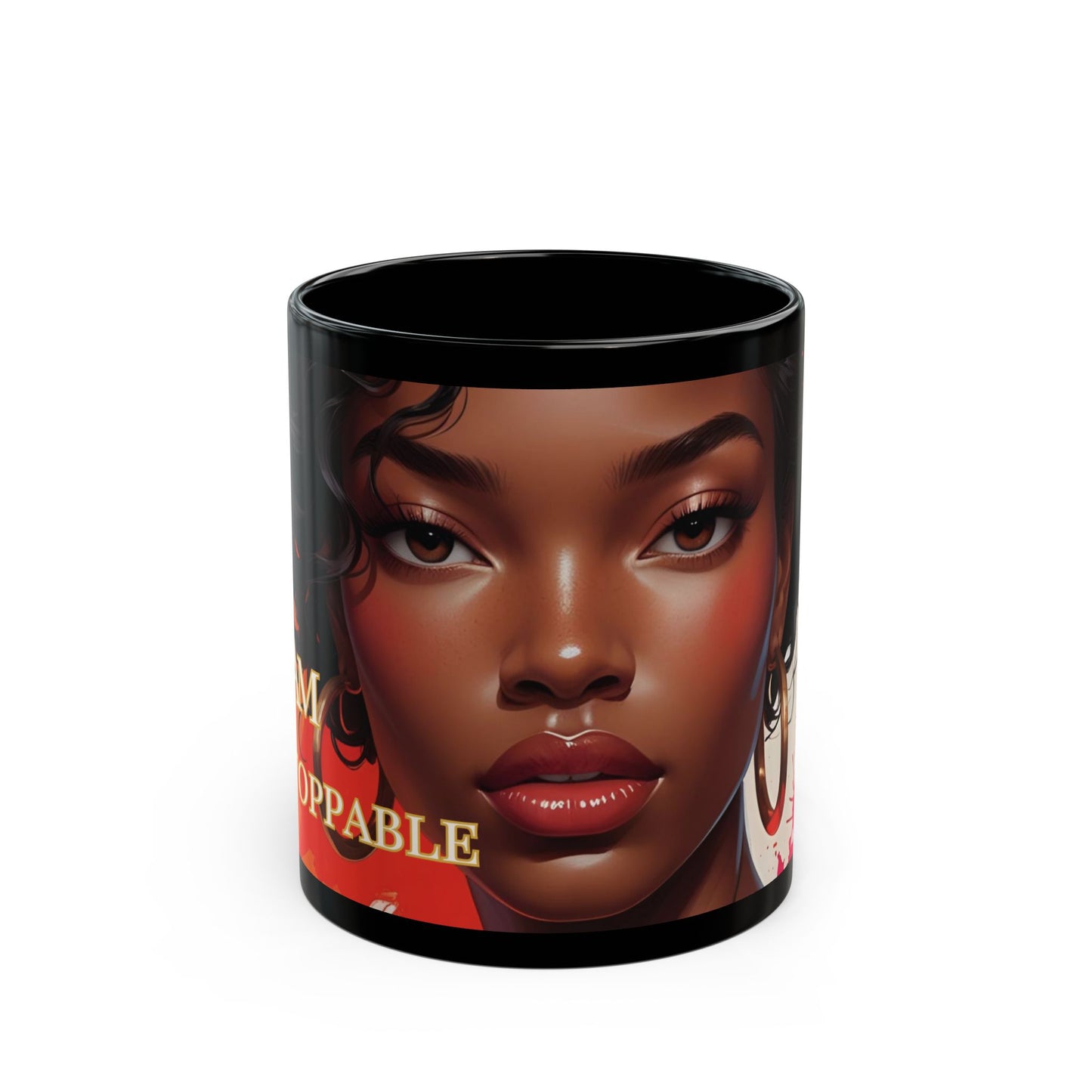 Empowered Black Queen Mug - Inspirational Gift, Coffee Mug, Art Mug, Unique Black Woman Decor, Affirmation Gift, Motivational