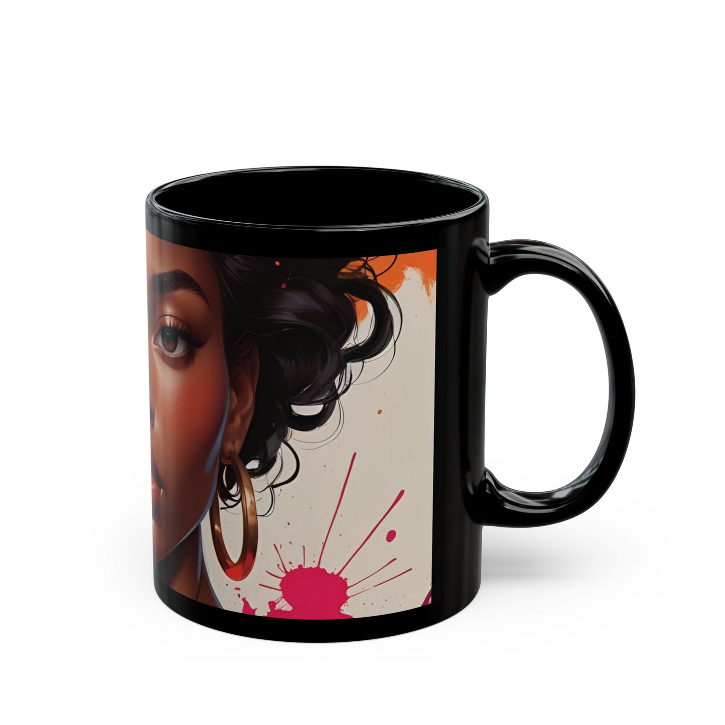 Empowered Black Queen Mug - Inspirational Gift, Coffee Mug, Art Mug, Unique Black Woman Decor, Affirmation Gift, Motivational