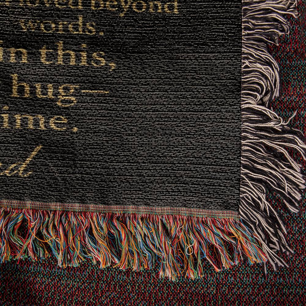 To My Daughter Lion Blanket – Dad to Daughter Gift, Brave Strong Loved, Inspirational Woven Throw