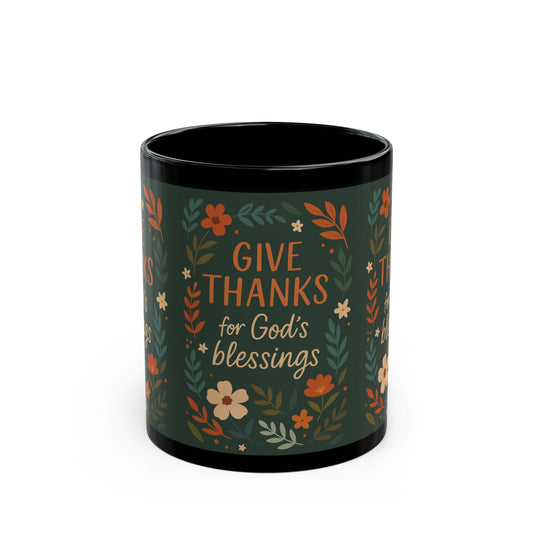 Thankful Blessings Mug -Inspirational Coffee Cup for Gratitude, Christian Gifts, Perfect for Thanksgiving, Friends, Family, and Everyday Use