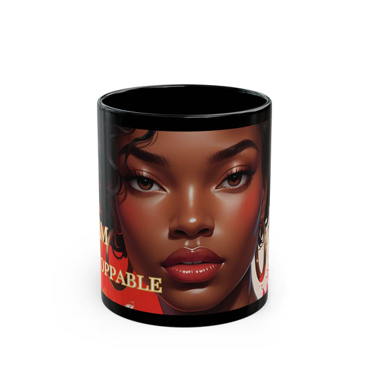 Empowered Black Queen Mug - Inspirational Gift, Coffee Mug, Art Mug, Unique Black Woman Decor, Affirmation Gift, Motivational