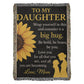 To My Daughter Blanket from Mom – Sunflower Gift for Daughter