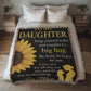To My Daughter Blanket from Mom – Sunflower Gift for Daughter