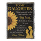 To My Daughter Blanket from Mom – Sunflower Gift for Daughter